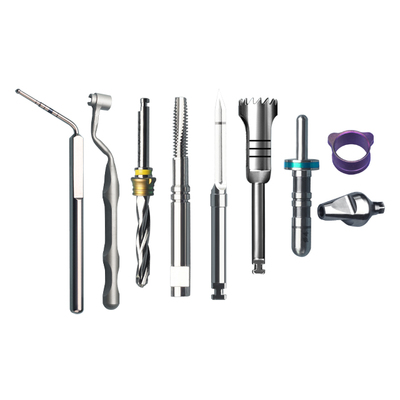 牙科，种植体系统，麻花钻，钻套，衬套，扩孔钻，骨扩展器，袖圈，止动环